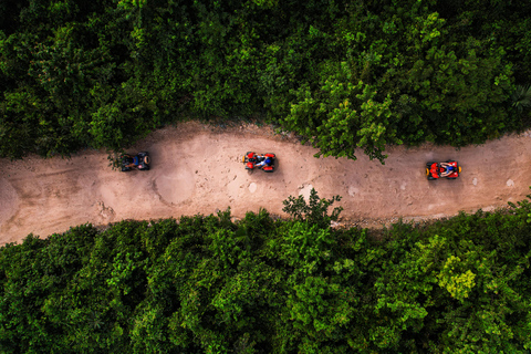 Cancún: Super Combo con quad, tirolinas, cenote y snorkelATV compartido