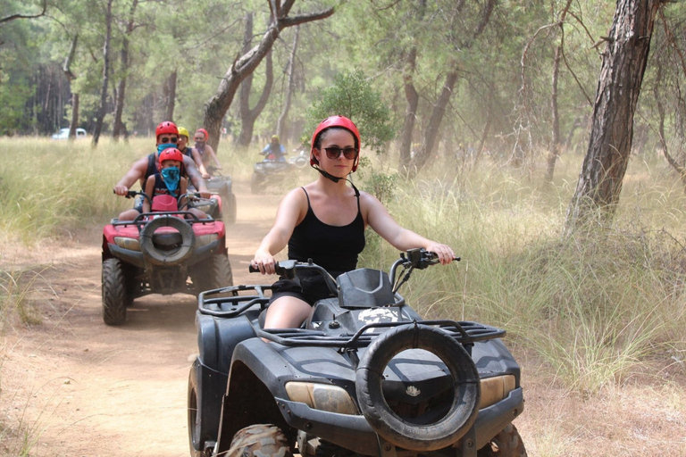 From Alanya: Hotel Pickup & Free Ride ATV Safari Adventure 1 quad for 2 people