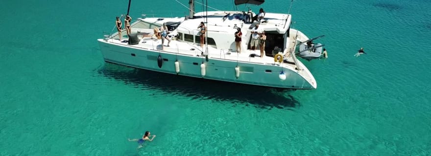KOS : Croisière d'une journée en catamaran - Nage, plongée en apnée, nourriture et boissons !
