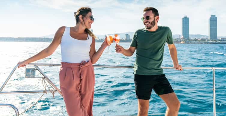 Barcelona: Sunset or Day Catamaran Cruise with Tapa & Drink photo 17