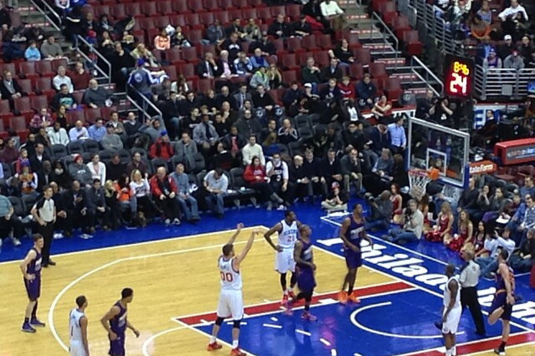 Philadelphia: Philadelphia 76ers Basketball Game Ticket Lower Baseline