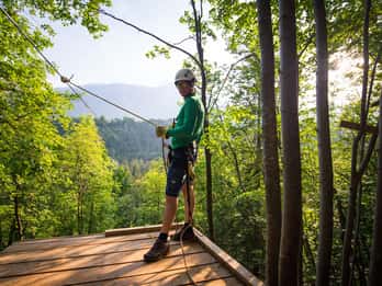 Bled: la zipline più lunga d'Europa sul fiume Dolinka