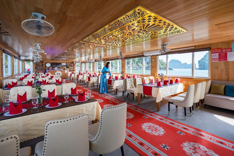 Best verkocht: Halong Bay Deluxe Cruise Dagtrip vanuit HanoiBest verkocht: Halong Bay Deluxe Cruise Dagtocht vanuit Hanoi