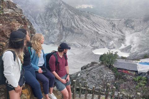 Jakarta: Vulcano, campi di tè/riso, sorgenti termali, cibo localeTour per piccoli gruppi (massimo 7 viaggiatori)