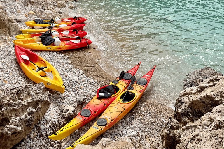 Ibiza: Sea Cave Tour with Guided Kayaking and Snorkeling Ibiza sea cave tour: guided kayaking and snorkeling route.