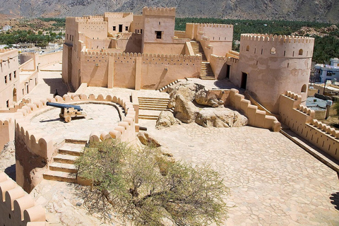 From Muscat: Nakhal Fort, Hot Springs & Dunes Sunset Tour