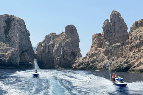 Ibiza: Jet Ski Tour to Portitxol from San Antonio No license