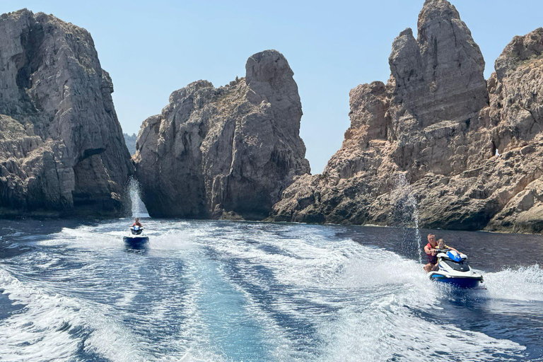 Ibiza: Jet Ski Tour to Portitxol from San Antonio No license