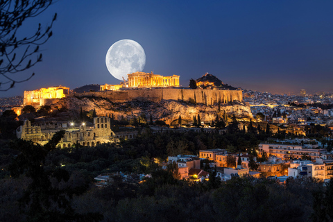 Atene: Tour notturno panoramico in autobus grandeTour panoramico notturno di Atene con Big Bus