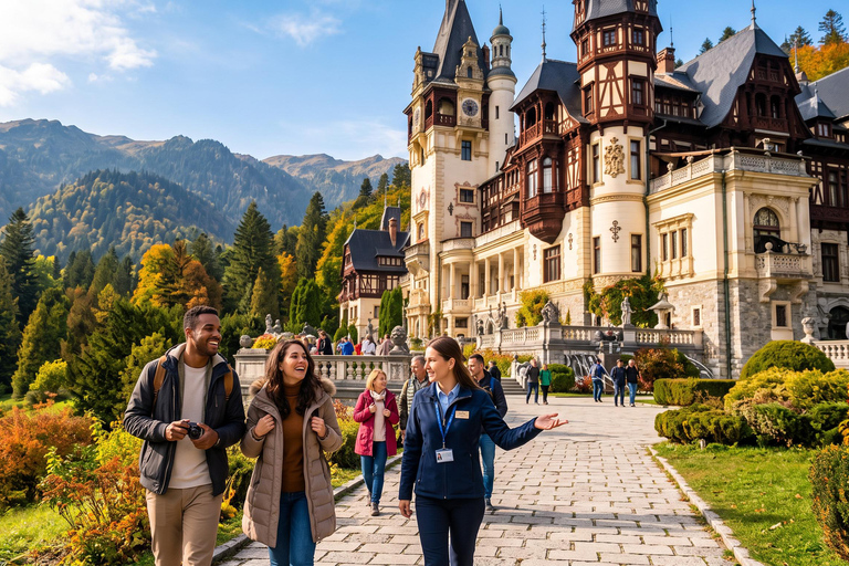Bucharest: Dracula's Castle, Peles Castle & Brasov Day Trip Audio guide in 24 languages