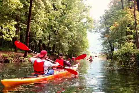 Lago Endine: passeio de caiaque de meio dia