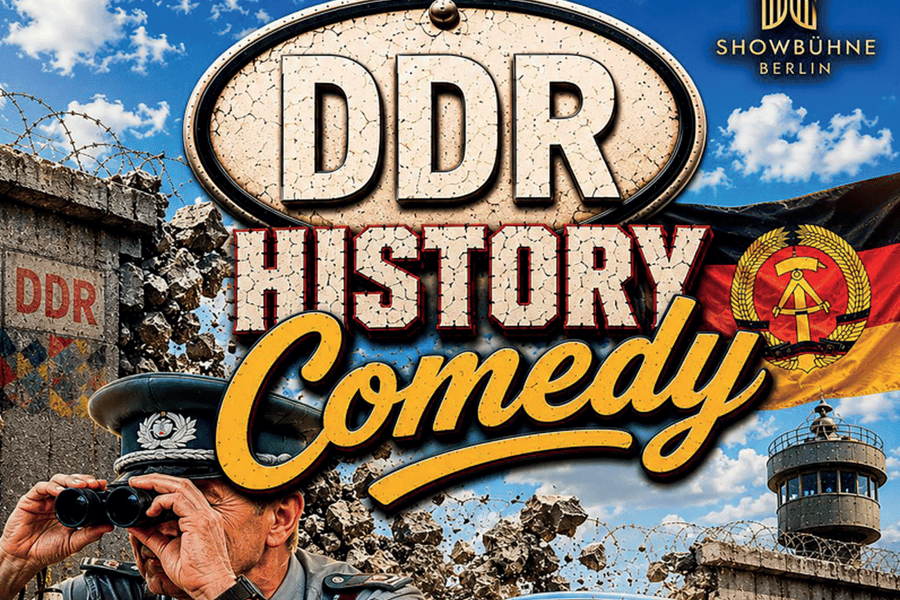 Genossen! Stillgestanden! – DDR-Comedy mit Bockwurst und Kartoffelsalat. Foto: GetYourGuide Genossen! Stillgestanden! – DDR-Comedy mit Bockwurst und Kartoffelsalat. Foto: GetYourGuide