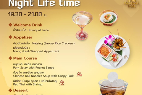 Bangkok : visite en bus à impériale avec repas Michelin et 20 sites emblématiquesMenu halal (déjeuner, dîner, soirée)