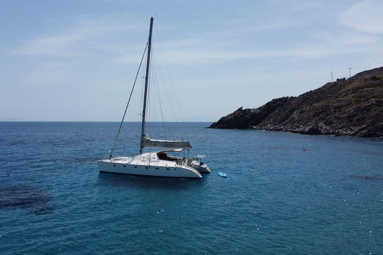Mykonos: Catamaran Cruises with Lunch and Drinks Private Half-Day Catamaran Cruise with Lunch and Drinks