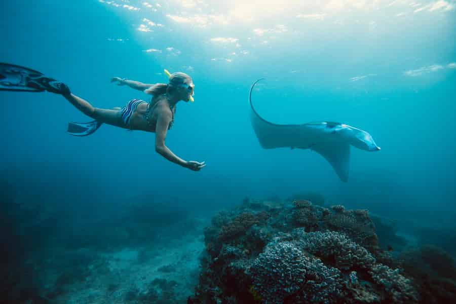 Bali/Nusa Penida: Manta Point Schnorchel Bootstour & Westküsten Tour. Foto: GetYourGuide