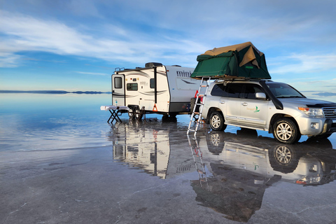 Uyuni/Colchani: Campamento en autocaravana bajo las estrellas en Uyuni OverlanderAcampada en autocaravana bajo las estrellas - Uyuni Overlander