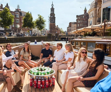 Amsterdam: Canal Booze Cruise with Unlimited Drinks Option