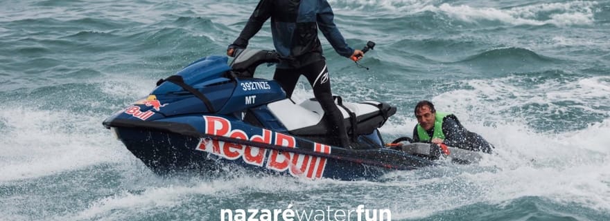 Nazaré : Découvrez la zone des grandes vagues en jet ski avec traîneau