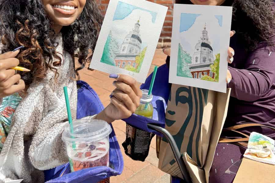 Annapolis: Outdoor-Malkurs am MD State House. Foto: GetYourGuide Annapolis: Outdoor-Malkurs am MD State House. Foto: GetYourGuide