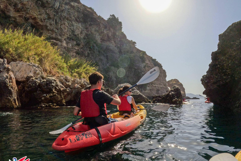 Nerja: Self-Guided Kayak Tour. Maro Waterfall. Support boat for the route.