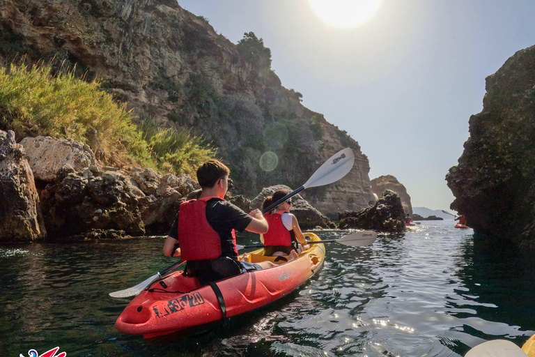 Nerja: Self-Guided Kayak Tour. Maro Waterfall. Support boat for the route.