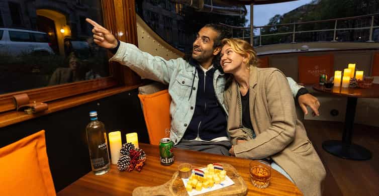 Amsterdam: Classic Saloon Boat Cruise with Cheese & Wine photo 2