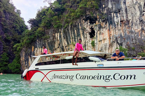 Phuket: Isla James Bond en lancha rápida con canoa y almuerzo