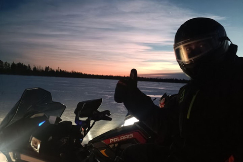 Luosto: Private Snowmobile Safari to Reindeer Farm
