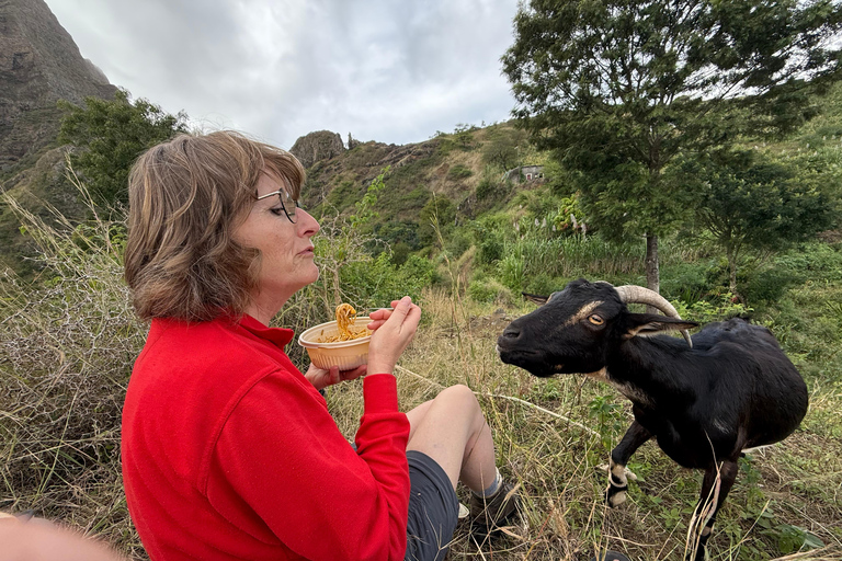 From Praia: Purgueira-Picos Sunrise Hike with Picnic Santiago: From the Beach, a Sunrise Hike to Purgueira-Picos with a Picnic