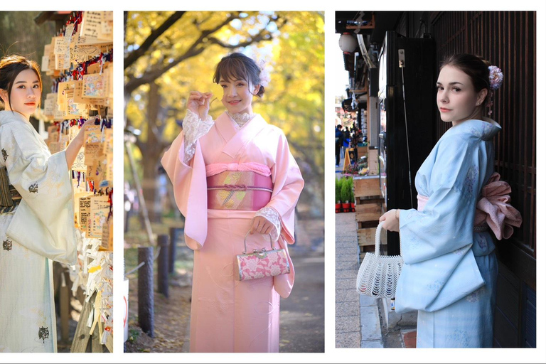 Tokyo: Asakusa Kimono Rental with Hairstyling and Makeup Kimono (Yukata) Experience Package (Men & Children Only)