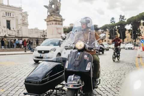 Rom: Höjdpunkter Vespa Sidecar Tour med kaffe och gelato