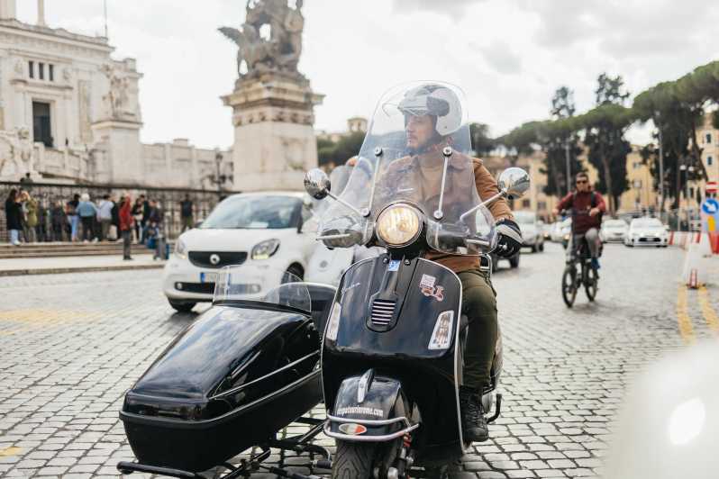 Рим: основные моменты тура на коляске Vespa с кофе и мороженым