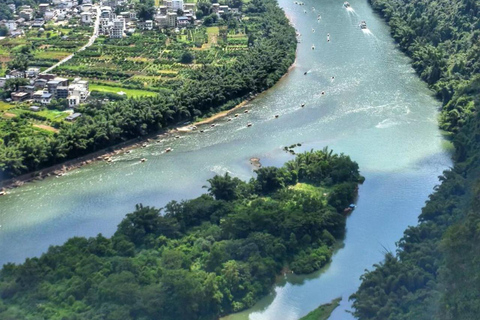 From Guilin: Li River Cruise, Yangshuo & Xianggong Hill Tour