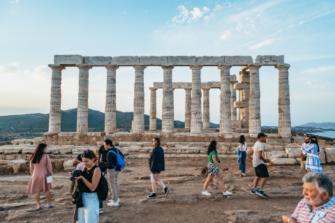 Desde Atenas: Cabo de Sunión y Templo de PoseidónPuesta de sol en cabo de Sunión desde Atenas - privado