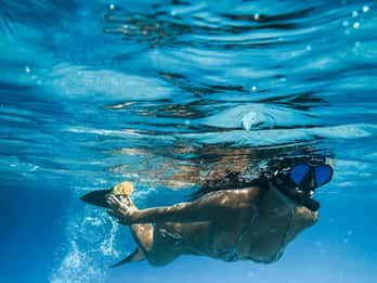 Snorkeling for beginners in crystal clear sea of Halkidiki