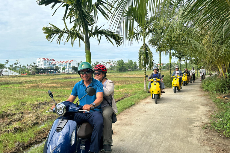 Hoi An Untold: E-scooter Tour to Countryside and Basket Boat