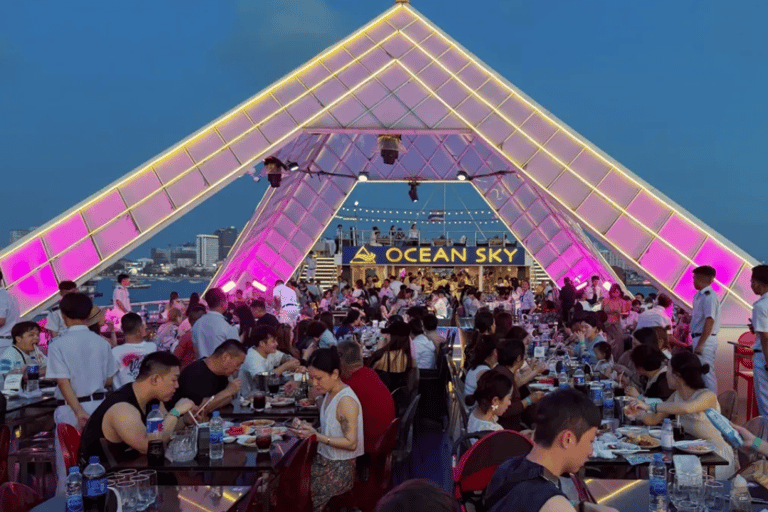 Ocean Sky Pattaya Sunset Dinner Cruise Experience Sunset Dinner Cruise Pattaya with Buffet, Show, and Sea View