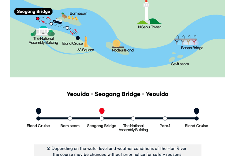 Yeouido : croisière Eland Han River Cruise à SéoulCroisière Starlight à Yeouido