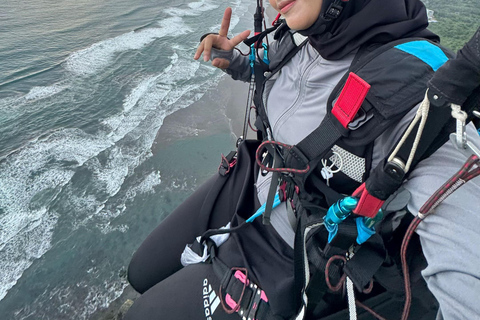 Bali Paragliding Experience at Pandawa Beach With Instructor Paragliding Hotel Transfer Without Ticket