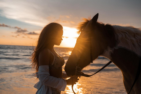 Oman-Salalah: Sunset Beach Horseback Ride with Hotel Pickup