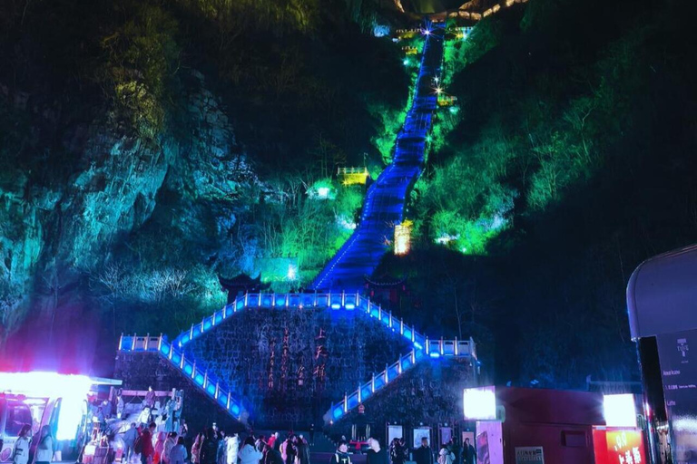 Zhangjiajie: Tianmen Mountain Day, Night Ticket & Guide Map Line A + Tianmen Cave Escalator