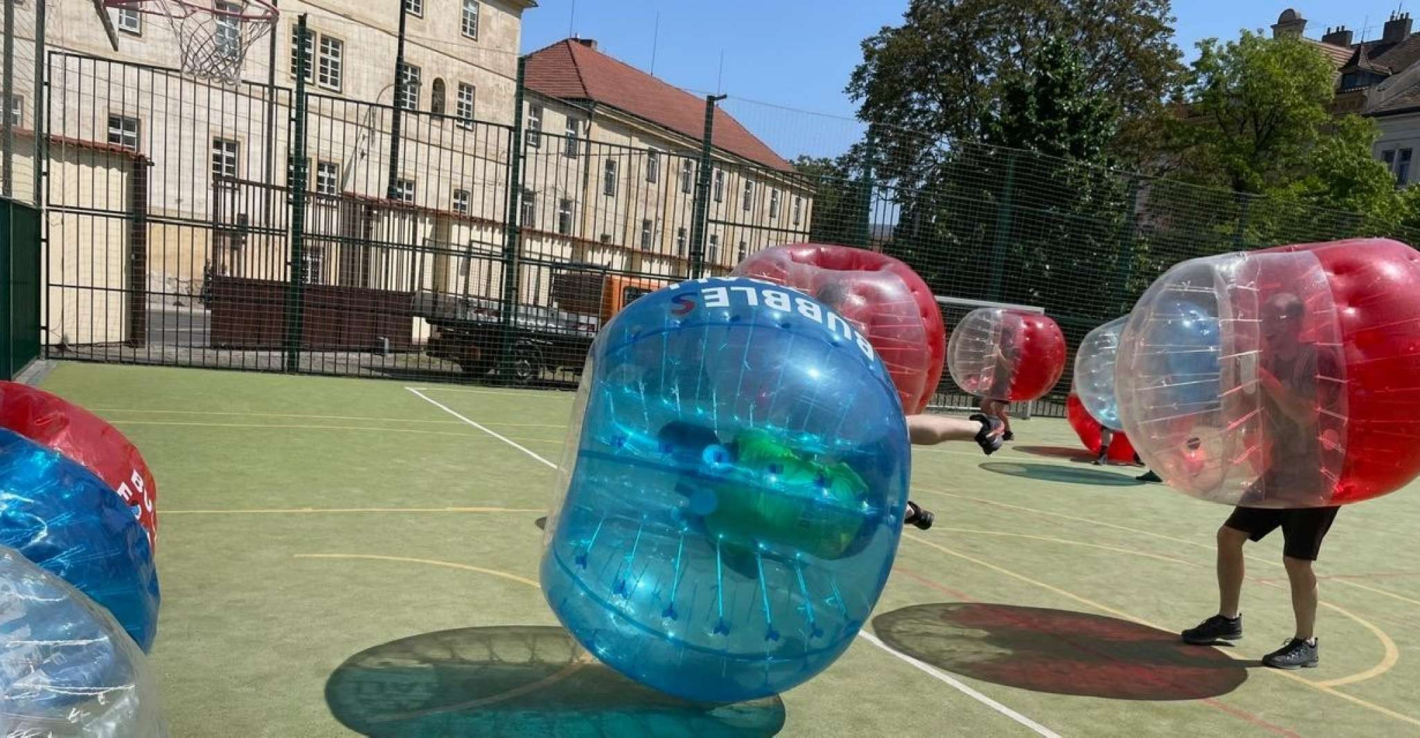 Prague, Bubbles football in city centre of Prague - Housity