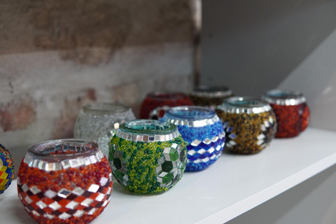 Antalya: Traditional Mosaic Lamp & Candle Holder Workshop Traditional Turkish Mosaic Desk Lamp