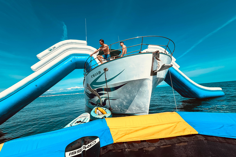 Boat Adventure: XXL Slides, Snorkeling, Activities, Lunch, and Pickup Boat Adventure: XXL Slides, Snorkeling, Activities, Lunch, and Pick-Up