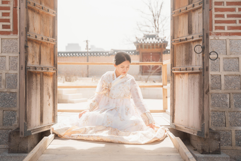 Sydkorea GyeongbokgungPalatset: Professionell fotografering av HanbokSydkorea GyeongbokgungPalatset: Professioanl Hanbok Fotografi