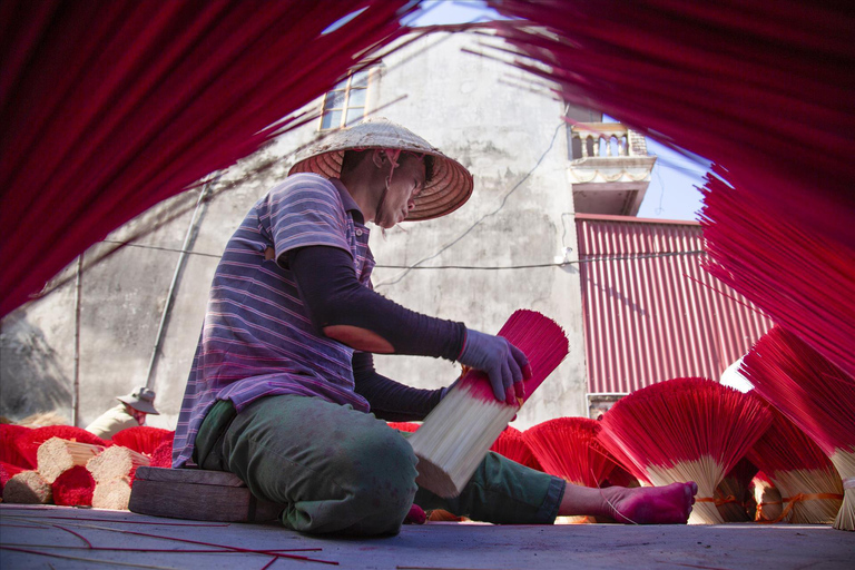 Hanoi: Incense Village, Hat or Lacquer Village "SMALL GROUP" PRIVATE: 4 Villages: INCENSE + HAT + LACQUER + VOTIVE PAPER