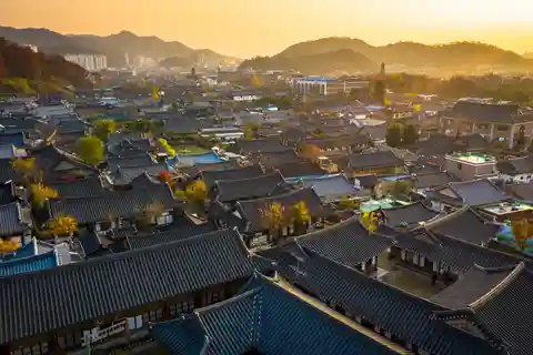 [Beleza da primavera] Jeonju Hanok Village + A flor de ameixa
