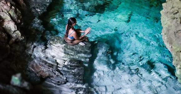 Kuza Cave, Salaam Cave Sea Turtles Swim, & Spice Farm Tour