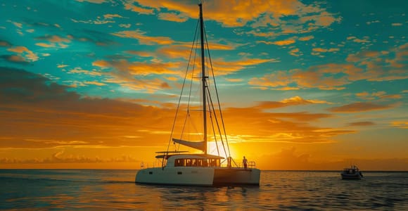Barcelona: Sunset Catamaran Cruise with Drinks and Snacks