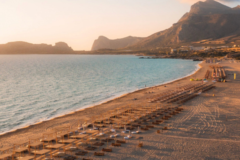 From Chania: Falassarna Beach Sunset Tour, with Free Sunbeds